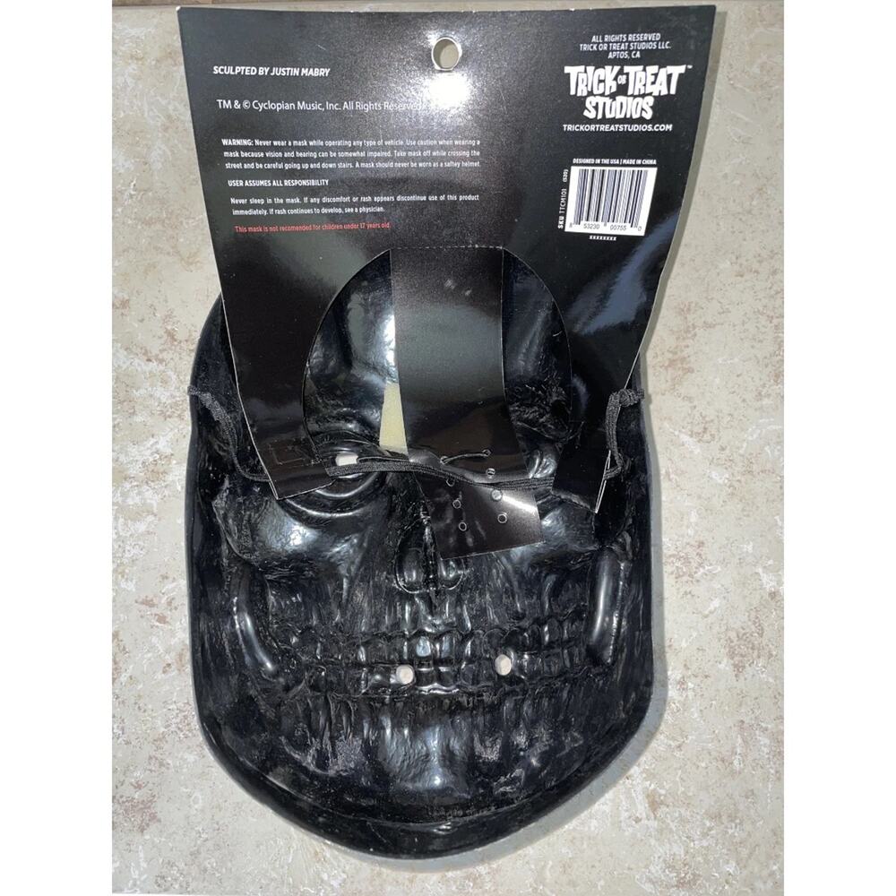 ADULT MISFITS THE FIEND VACUFORM MASK SKELETON SKULL COSTUME ACCESSORY - Picture 2 of 2